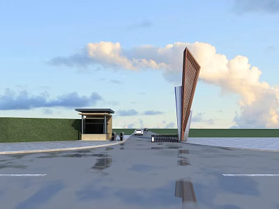 Modern Gate 3d model