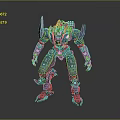 Futuristic Mechanical Robot Character With Silver Metallic Armor And Detailed Robotic Limbs