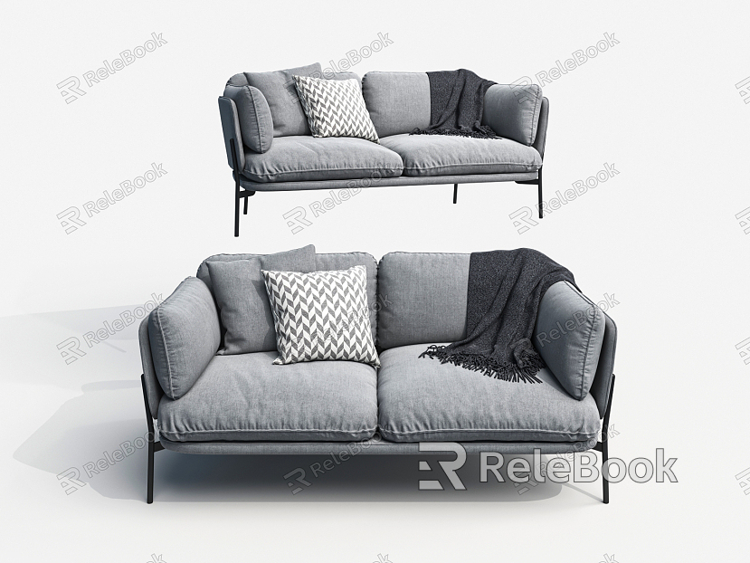 Modern double sofa model