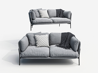 Modern double sofa 3d model