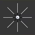 Multi Barrel Weapon Design With Radial Metal Rods And Black Connectors