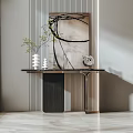 Modern End Desk 3d model