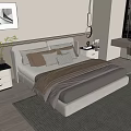Modern Double Bed 3d model