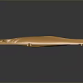 Golden Metal Daily Necessities Handles With Shiny Surface And Modern Design