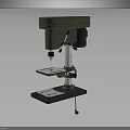 Green Drill Press Equipped Workbench Furniture With Stable Black Base 3d model