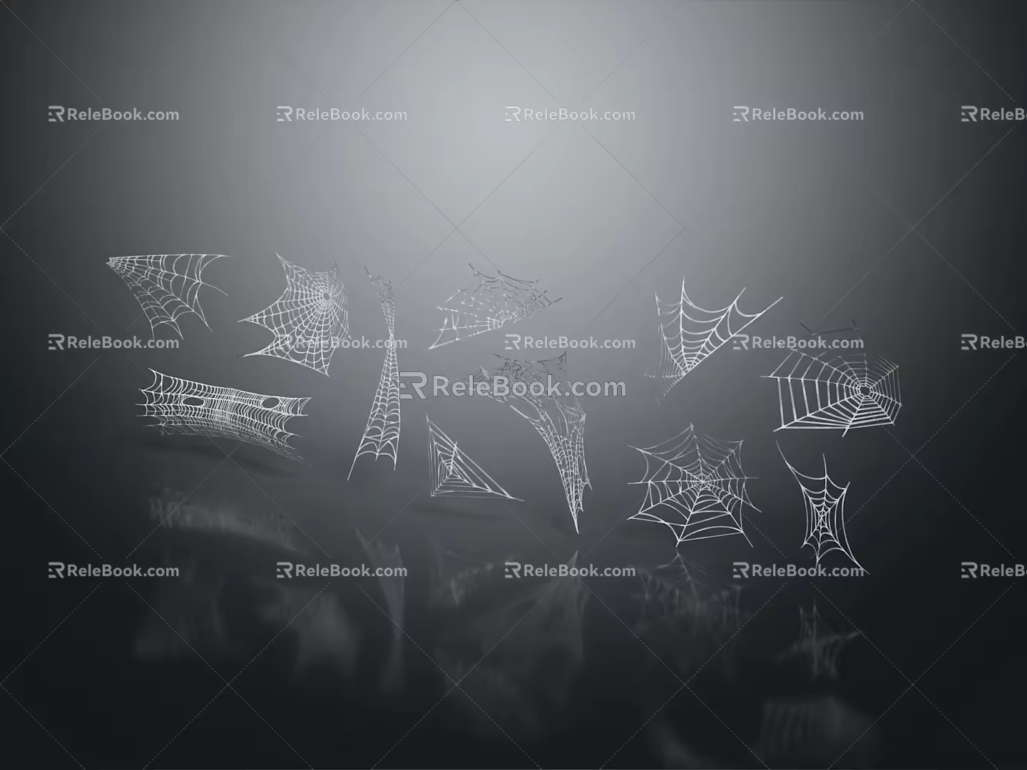 Modern Spider Web Items 3d model