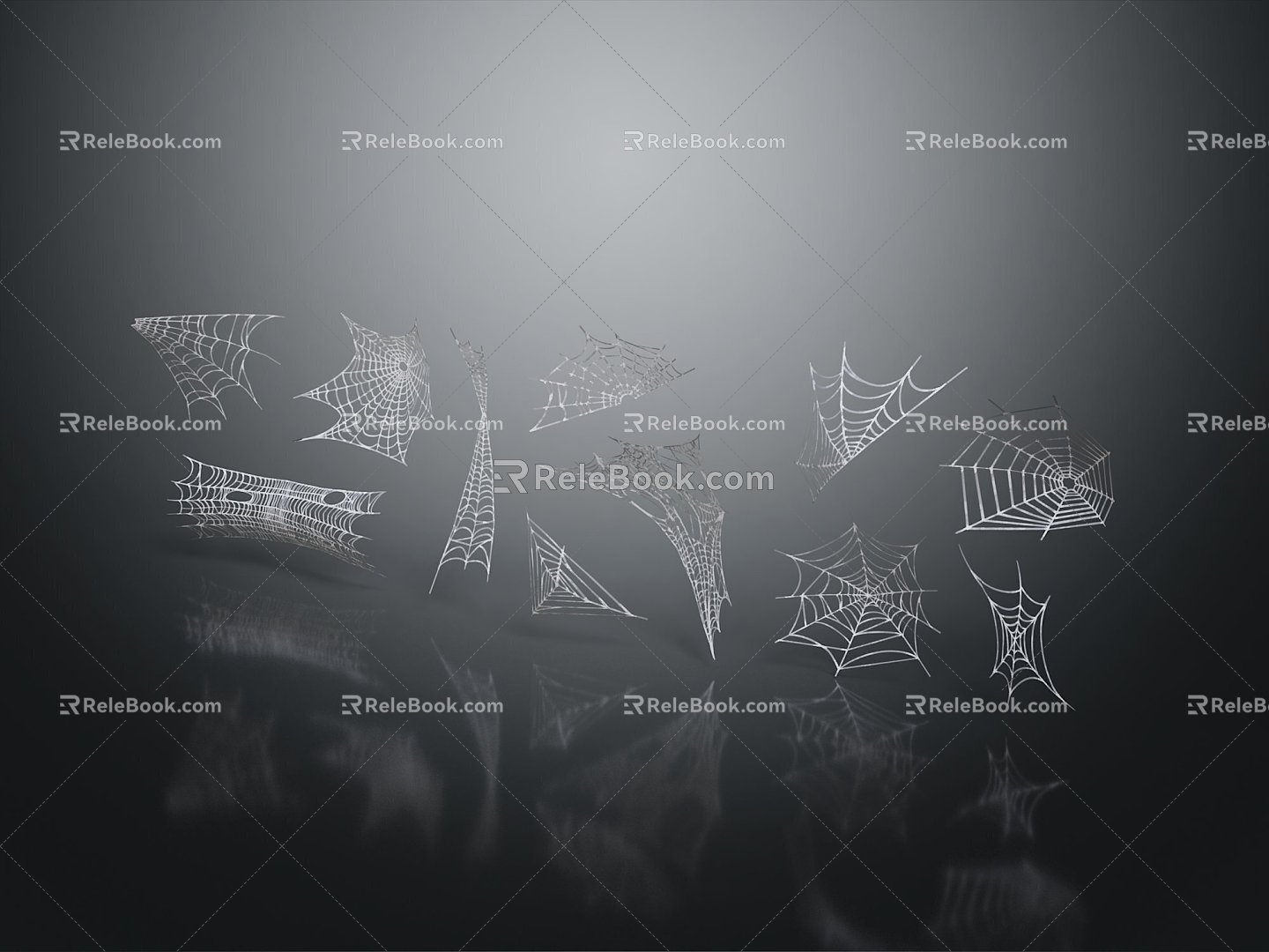 Modern Spider Web Items 3d model