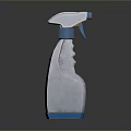 Practical Household Spray Bottle With White Body Blue Nozzle And Handheld Grip
