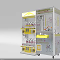 Claw Crane Amusement Equipment With Yellow White Design LOVE Strawberry Theme And Cartoon Characters