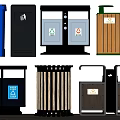 Modern trash can dustbin classification trash can public trash can 3d model