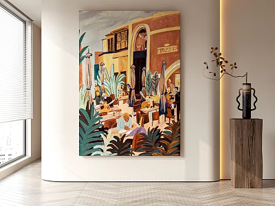 Modern style decorative painting 3d model