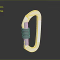 High Quality Silver Metal Carabiner With Secure Locking Mechanism Design