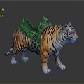 Majestic Fantasy Tiger Mount With Intricate Armored Saddle And Striped Coat