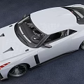 White Modern Sports Car With Sleek Design Large Wheels Red Taillights And Black Accents