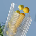 Transparent Mesh Fruit Storage Bag For Kitchen Holding Fresh Lemons And Oranges
