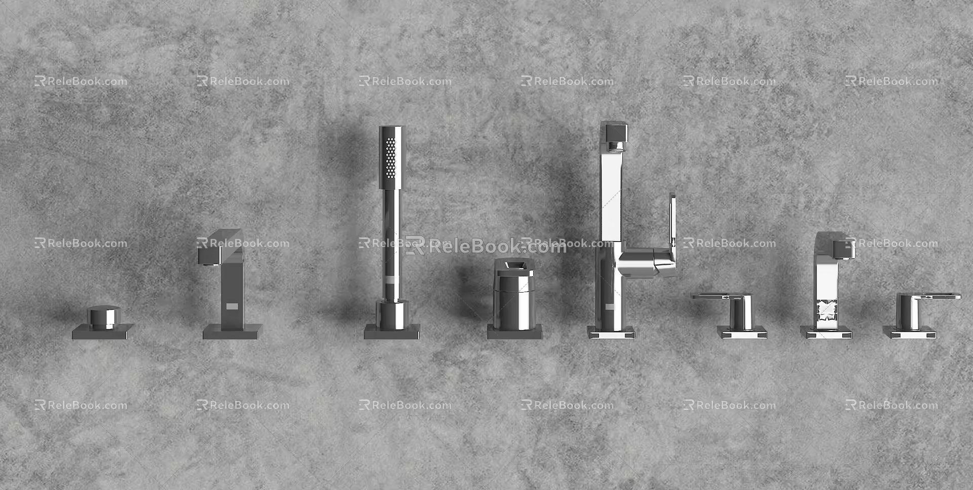 Modern faucet hardware 3d model