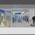 FK Brand Clothing Store With Modern Window Display Mannequins Bright Interior And Decorative Plants