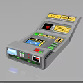 Professional Electronic Control Panel With LCD Display Screen Function Buttons And Indicators 3d model