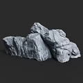 Natural Stacked Gray Rocks With Rugged Texture In Outdoor Scene