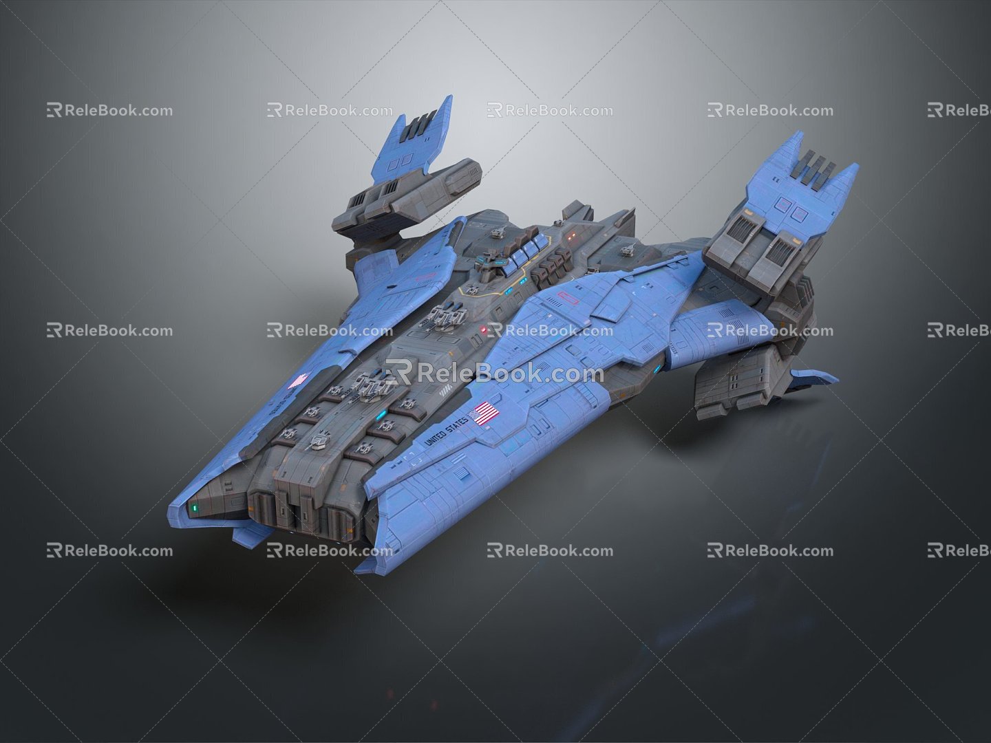 Modern fighter sci-fi fighter sci-fi fighter space fighter 3d model