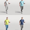 Figure Foreigner Running Posture Person Sports Man Male 3d model