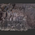 Cultural Art Exhibition Hall With Natural Rock Wall And Textured Decor Elements