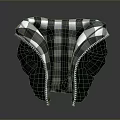 Black and White Checkered Home Decor Cushion With Zipper Design And Soft Texture