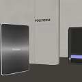 Sleek Modern Audio Speakers POLIFORM Black Silver Design Minimalist Home Interior