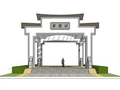 new chinese style gate model