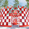 Popular Photo Spot With Red 65 Sculpture Surrounded By Red Wall And Display Frames