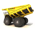 Liebherr T296 Mining Dump Truck With Large Tires Yellow Dump Body And Cab