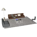 Inflatable Sofa Living Room With Modern Furniture And Decorative Elements