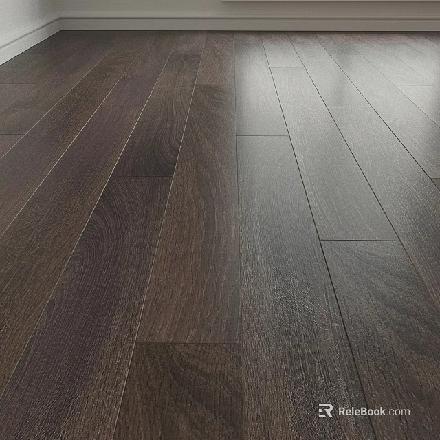 Dark Hardwood Flooring Components With Natural Grain And Smooth Surface Finish 3d model 