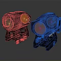 Black Tactical Optic Sights With White And Orange Lens Covers On Mounts