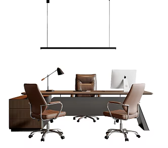 Modern Italian Office Desk Chair Office Chair Boss Chair Chandelier Desk 3d model