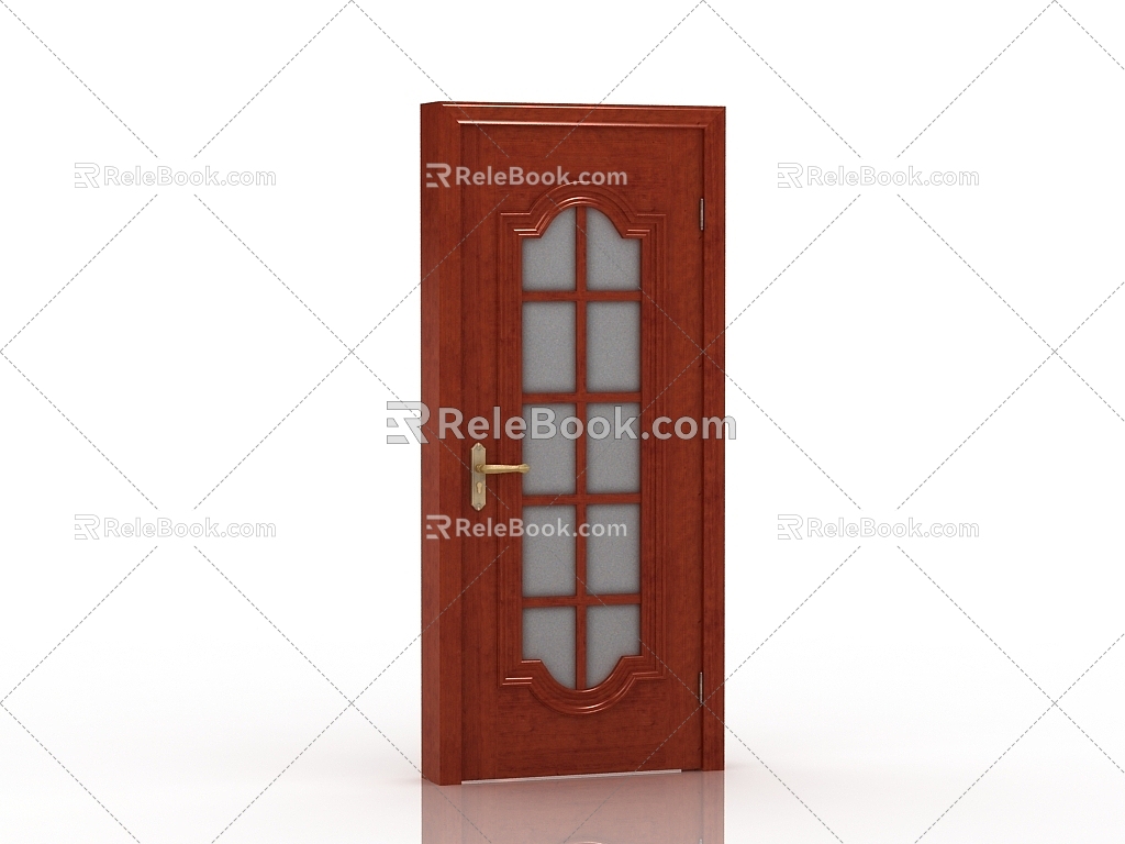 New Chinese Wooden Door 3d model