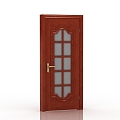 New Chinese Wooden Door 3d model