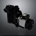 Black Industrial Pump With Electric Motor And Control Panel Unit 3d model