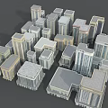 Modern Office Buildings With Various Architectural Designs And Urban High Rise Structures