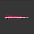 Colorful Alien Game Character With White Pink Body Red Tendrils And Black Legs