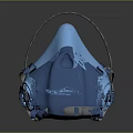 Blue Fire Safety Respirator Mask With Adjustable Straps And Breathing Protection Gear