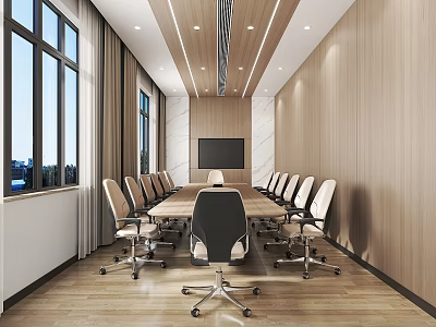 Modern Meeting Room Meeting Table and Chair 3d model