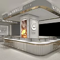 China Gold Jewelry Store Interior Design With Counter Display And Logo Sign