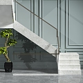 Modern Stair Combination 3d model