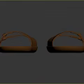 Brown Slippers with Simple Double Straps Lightweight Flat Sole Design for Daily Casual Wear