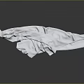 Soft White Textured Towel Folded Casually With Soft Surface On Dark Background