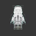 Building Blocks Stormtrooper Minifigure With White Armor And Black Gloves Design
