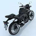 Stylish Black Modern Motorcycle With Sleek Design Handlebar And Spoked Wheels