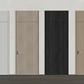 Modern Hinged Doors in Various Colors with Sleek Design and Wooden Texture for Home Interior