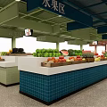 Yongdeng New Marketplace Featuring Fruit Seafood Sections and Fresh Produce Stalls